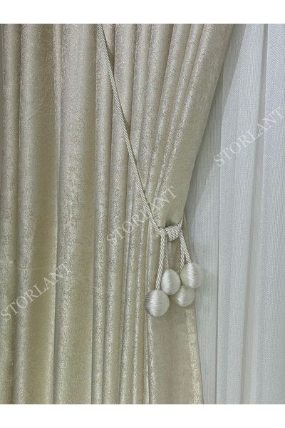 Storlant Glitter Background Curtain with Gilding Effect L 1/3 Tight Pleat L Accessory Gift L Single Wing
