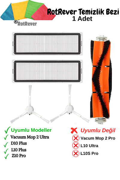 RotRever Xiaomi Mi Robot Vacuum Mop 2 Ultra STYTJ05ZHM فرشاة متوافقة، فلتر He...