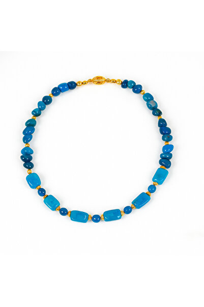 Asteria Elite Mavi Akik Kolye