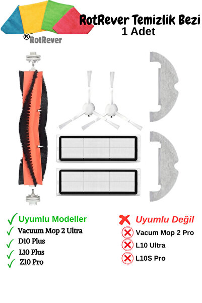 RotRever Perie compatibilă Xiaomi Mi Robot Vacuum Mop 2 Ultra STYTJ05ZHM, fil...