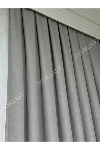 Storlant Linen Foldet Backdrop Curtain L 1/3 Tight Pleat L Accessory Gift L Single Wing