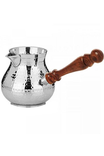 Bin Shihon إبريق قهوة تركي 12 سم بمقبض خشبي، صنع في الهند