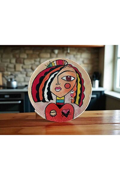 Joly El Yapımı Afrikan Tabak Etnik Hasır Tabak Seti Bohem Duvar Dekoru Afrika Tabak