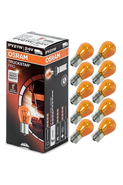 Osram 7510 Truckstar Pro Py21w Amber Sinyal Ampulü 24 Volt 10 Ade