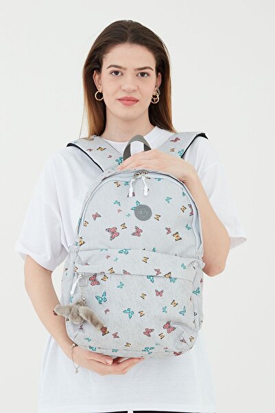 Rosso Collina Su Geçirmez Kumaş Unisex Siyah Okul Sırt Çantası