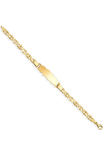 Nox Jewelry 14 Ayar Altın Kaplama Kişiye Özel Bebek & Çocuk Gümüş Künye - BPC00106