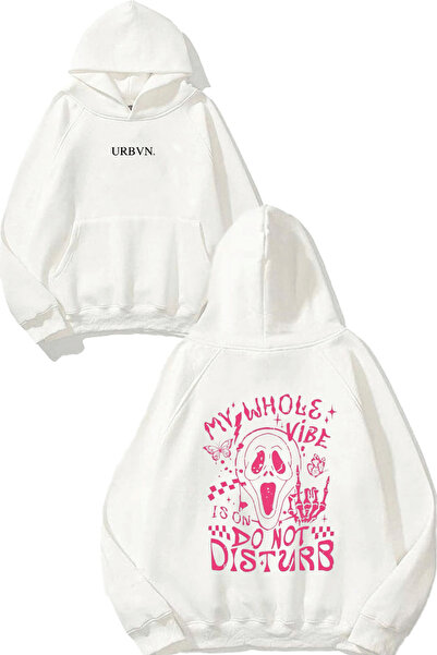 urbvn سويت شيرت أبيض كبير الحجم مطبوع عليه تصميم Girls Dont Cry