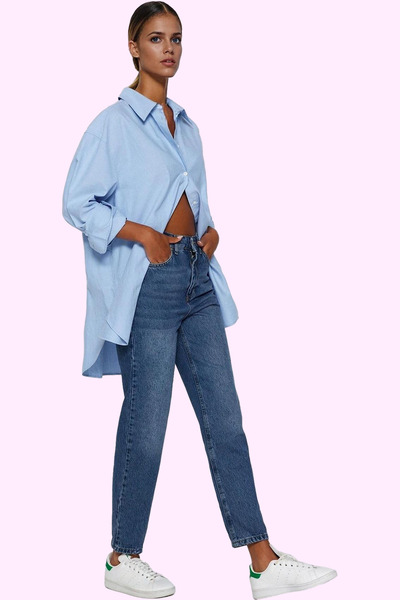 PayBuy Women's Fashion High Waist Mom Jean Cotton Denim Casual Combinations Weekend Seasonal Use