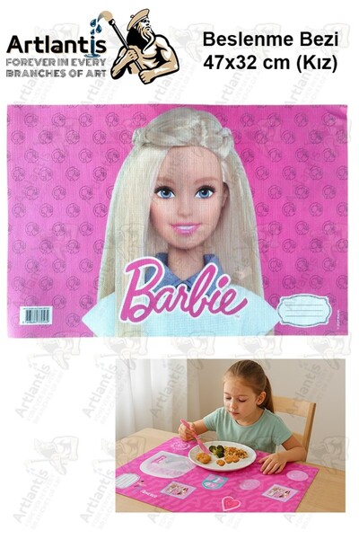 Artlantis Beslenme Bezi Kız Modeli Yıkanabilir 32x47 cm 1 Adet Beslenme Örtüsü Okul Öncesi Kreş Anasınıfı İlko