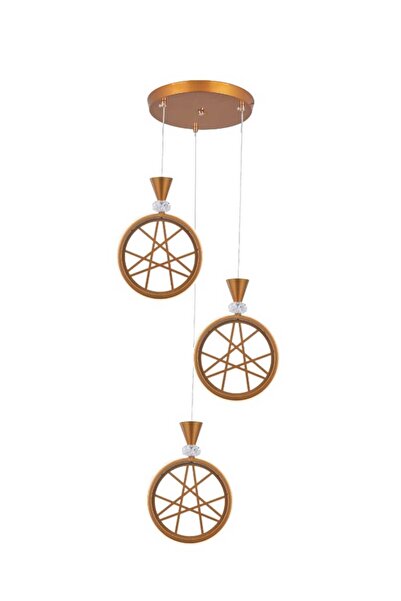 best power Modern LED 3 Lamps Chandelier 6629-3 – 3 Lighting Modes, 24W, Adjustable Length up to 150 cm