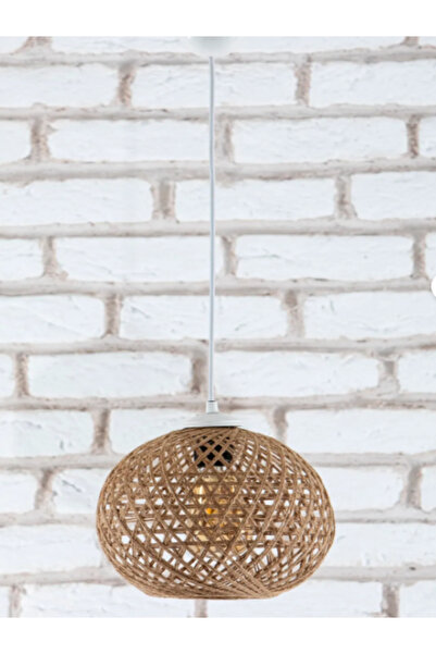 zorbey enet aydınlatma Hasır Sargı Halat Askılı Doğal Şık Görünüm