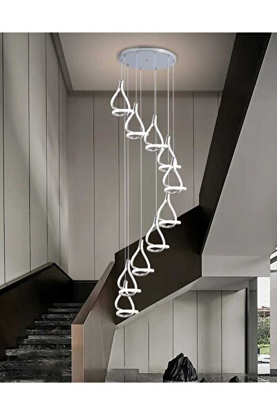 best power Modern LED 10 Lamps Chandelier 6890-10 – 3 Lighting Modes, 276W, Adjustable Length up to 250 cm