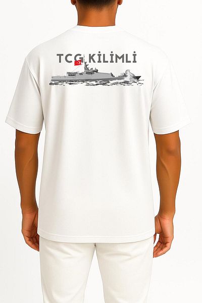 Bahriyeli Collection Oversize Tcg Kilimli - P1209 Unisex T-Shirt with Pocket and Back Design