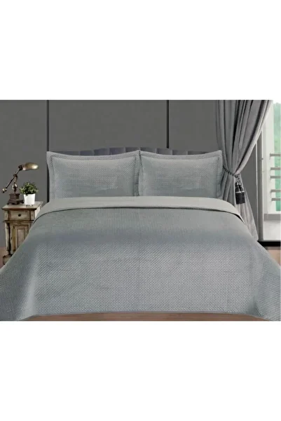 Bikaya Home Tuscany Double Luxury Velvet Bedspread Set (3 Pieces) - 240X260 cm
