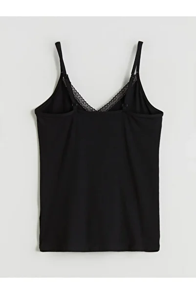 LC Waikiki Quality Parts from Çelebi Store |   V-Neck Lace Detailed Women's Tank Top