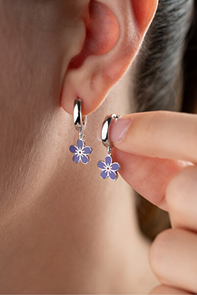 Silvano Jewelry 925 Ayar Gümüş Çocuk Çiçek Küpe