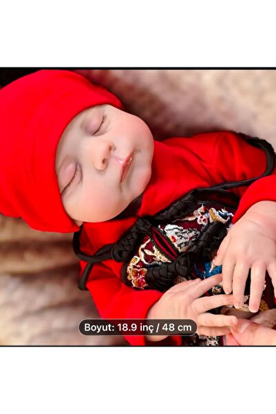 Kayra 49 Cm Silikon Reborn Gerçek reborn Vinil Bebek