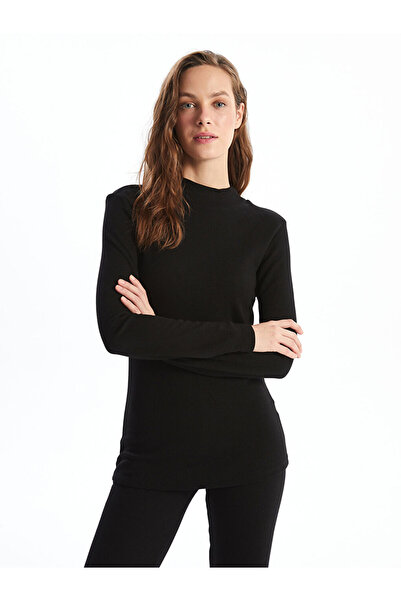 LC Waikiki Black Stand Collar Thermal Women's Underwear