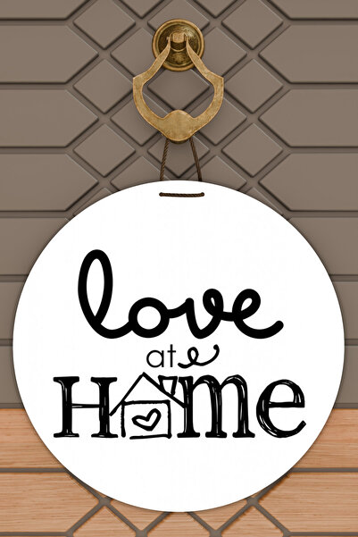 Dormot 1 Μοντέρνα ψηφιακή εκτύπωση Μαύρο Στολίδι Πόρτας Σπίτι με Αγάπη