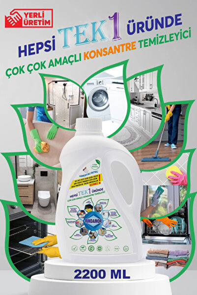 RINDAMOR % 100 DOĞAL BİTKİSEL ÇOK ÇOK AMAÇLI KONSANTRE TEMİZLEYİCİ- ORGANİK P...