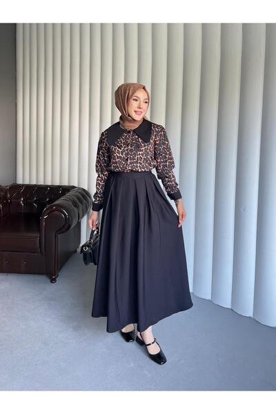 By Pommes Life Shirt Bow Detailed Skirt Suit