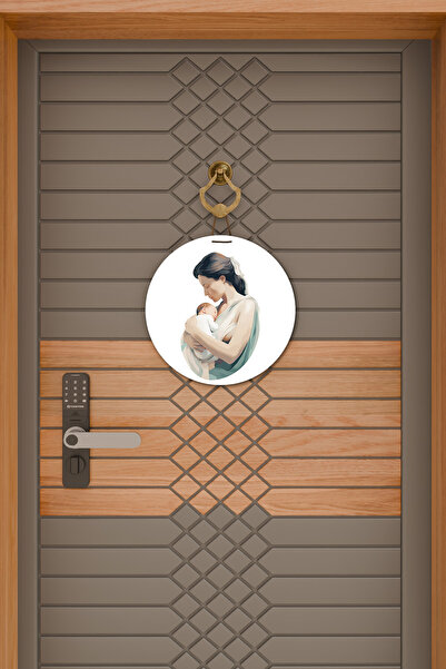 Dormot Сучасний цифровий друк Зелений білий прикраса для дверей для мами і дитини