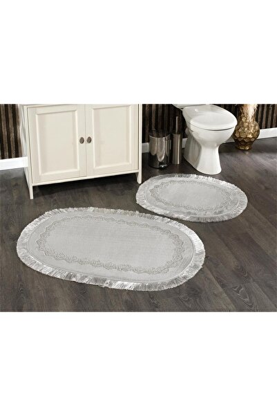 Mavi Kelebek Home Set de 2 toalete cu capac pentru toaletă - Baza anti-alunecare, cu franjuri strălucitoare, moale și plușată - 4 opțiuni de culoare