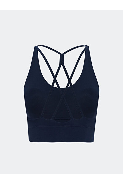 LC Waikiki Bustieră sport pentru femei, albastru marin, cu decolteu în formă ...