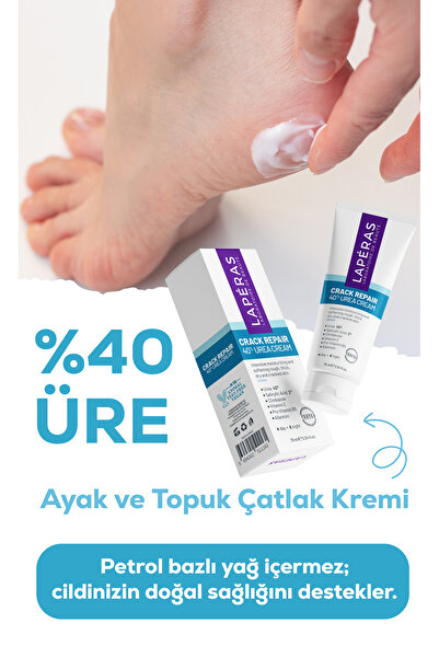 LAPERAS Ayak ve Topuk Çatlak Bakım Kremi %40 Üre ve %2 Salisilik Asit 75ml 2'li Paket
