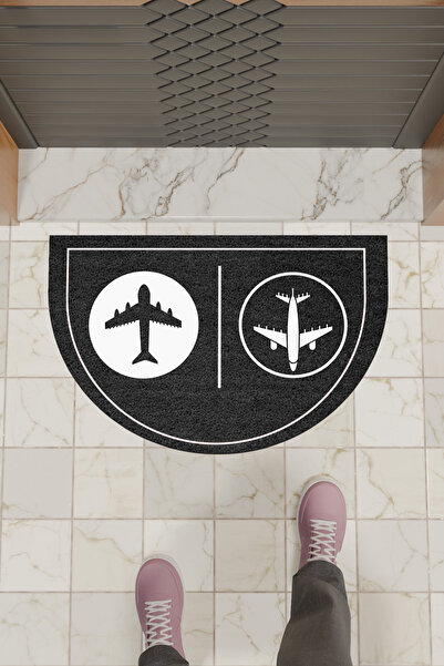 Dormot ممسحة أرضية رقمية حديثة ممسحة طائرة سوداء - ممسحة باب أمامية