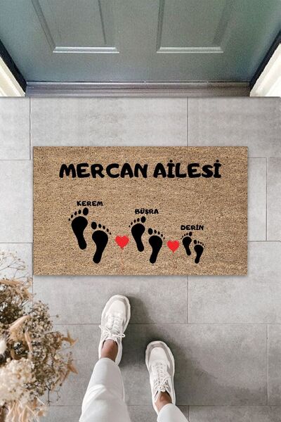 Dormot ممسحة أرجل حديثة - تصميم خاص ببصمة العائلة - ممسحة تصميم شخصي