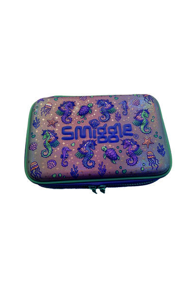 SMIGGLE Original Epic Adventures Seahorse Embossed Double Deck Pencil Case