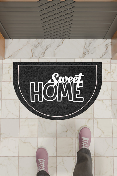 Dormot Modern Digital Doormat Black Sweet Home Doormat - Front Door Mat