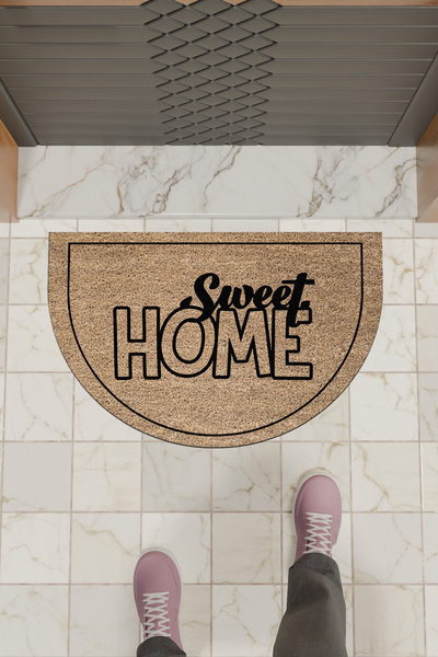 Dormot Modern Digital Mat Brown Sweet Home Mat - Front Door Mat