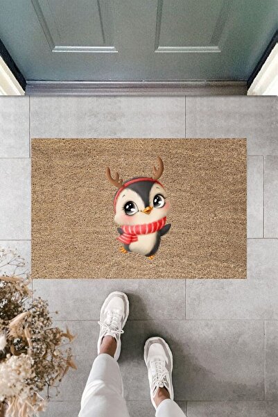 Dormot Modern Print - Little Penguin - Welcome Doormat