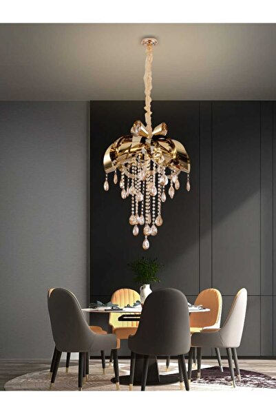 best power Modern LED Chandelier – Model 6203-500 | 60W Power, Adjustable 60CM Height, 3 Light Modes