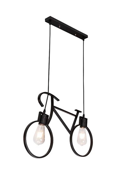 best power Modern Bicycle Pendant Light – Model 7799-2 | Metal Design with 2*E27 Bulbs (Bulbs Not included)