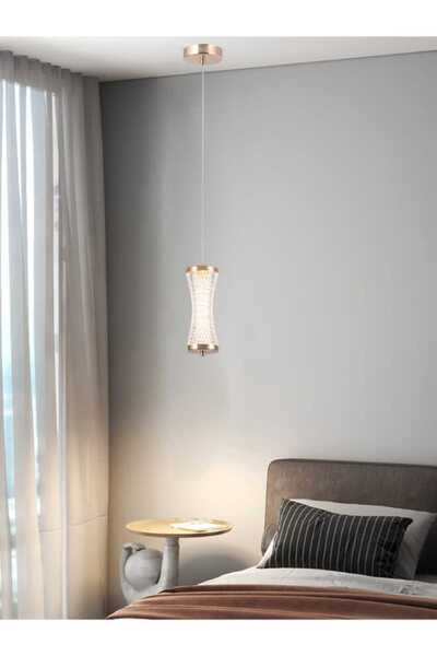 best power Modern LED Acrylic Pendant 6130 with 3 Lighting Modes, 12W Power, 180CM Adjustable Length