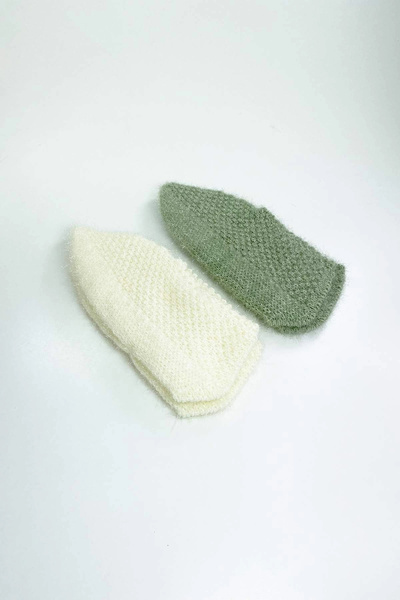 No8 Home 2 Pairs of Hand Knitted Winter Stylish Women's Wool Booties Set 6