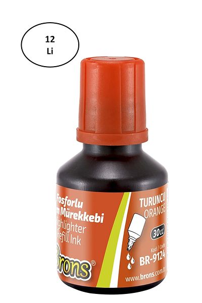No8 Home Brons Orange Highlighter Ink 30 Ml Br-9124 Pack of 12
