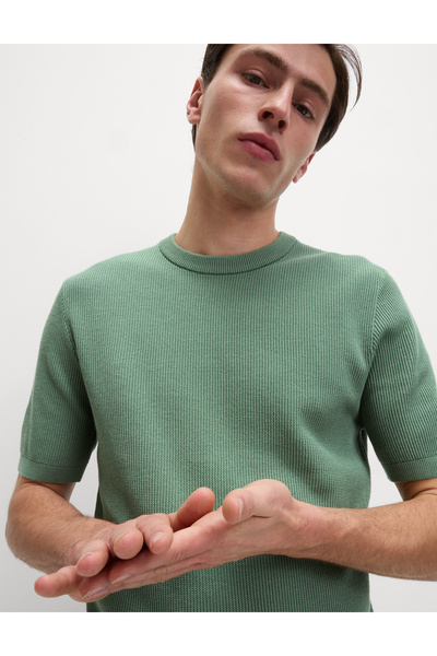 Marks & Spencer Pamuk Karışımlı Dokulu Tişört