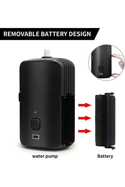 erorex Portable Outdoor Shower 2 Flow Modes Removable Rechargeable Battery 4400 Mah Led Light Battery