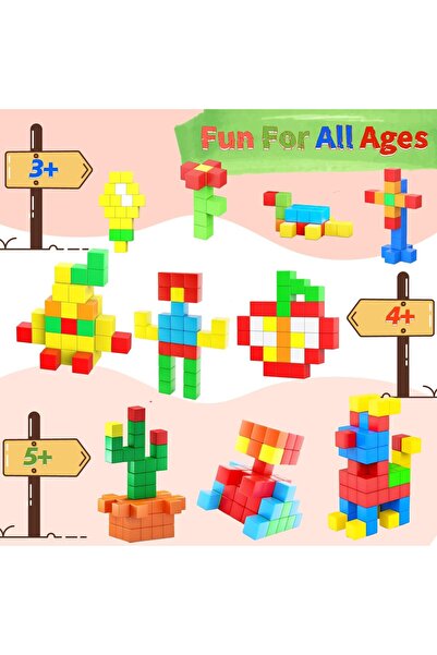 erorex 42Pcs Magnetic Blocks Stem Educational Gifts 3 4 5 6 Year Old Boys Girls Magnet Building Blocks