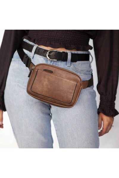 erorex Belt Bag Women PU Leather Fanny Pack Crossbody Bag Adjustable Strap Mini Everywhere Waist Bag Gym