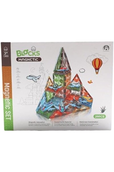 erorex Blocks Magnetic Building Set 29 Pieces Educational Construction Toy For Ages 3+