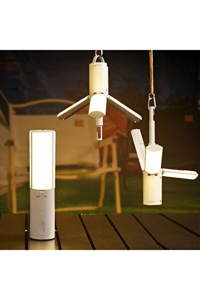 erorex Multifunctional Camping Lantern Hanging Hook Outdoor Handheld Flashlight Foldable 3 Panels