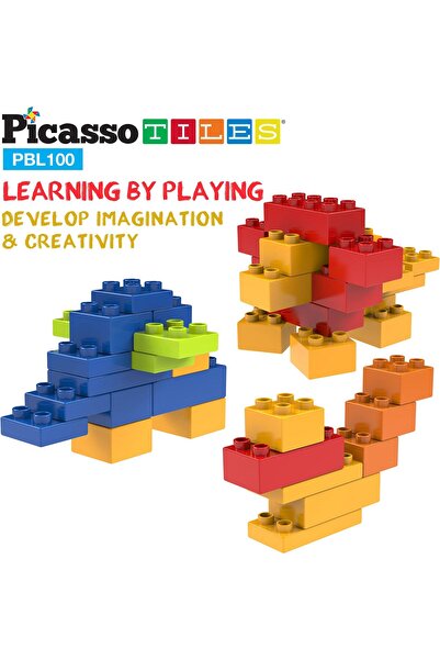 erorex 100 Piece Large Construction Brick Building Blocks Stem Bricks Toy Set Creative Learning Early