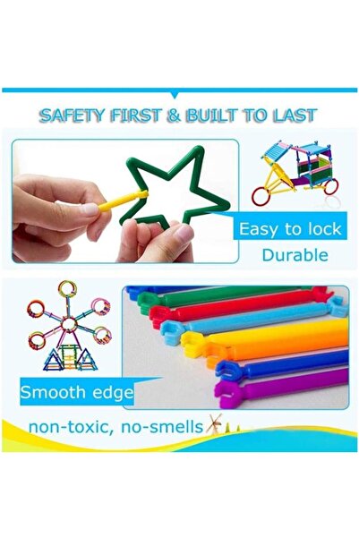 erorex 500 Pcs Smart Sticks Building Toy Building Blocks Different Shape Educational Construction