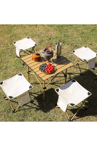 erorex Camping Stool Portable Folding Stool Outdoor Walking Hiking Fishing Large Capacity Storage Bag