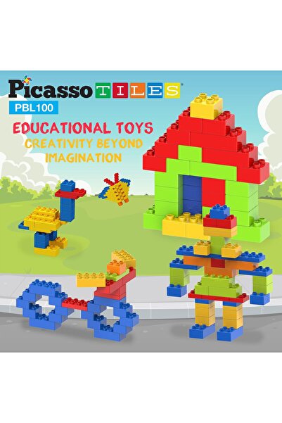 erorex 100 Piece Large Construction Brick Building Blocks Stem Bricks Toy Set Creative Learning Early